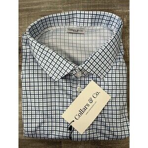 NEW Collars & Co. Dress Performance Polo Collared Shirt  Size 4XL Golf Work